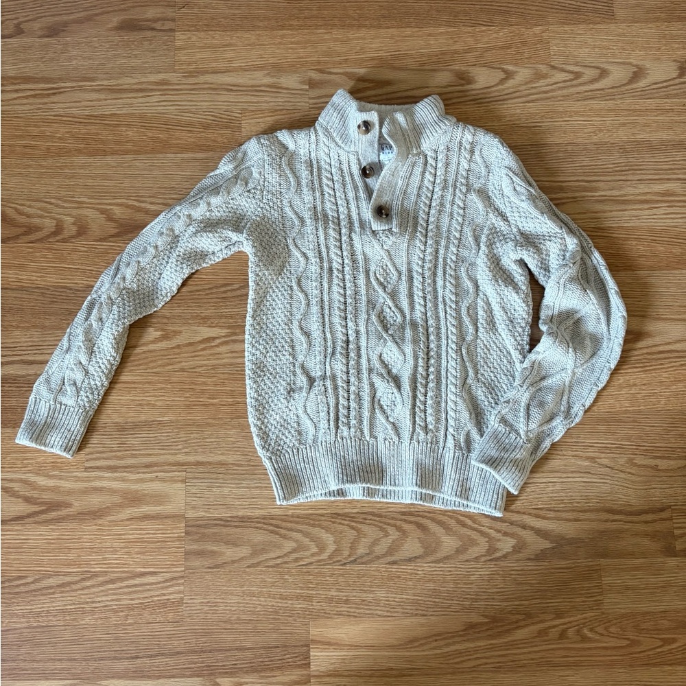 Gap Kids Cable Knit Cream Sweater Sz L Great Condition